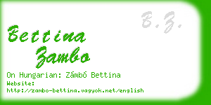 bettina zambo business card